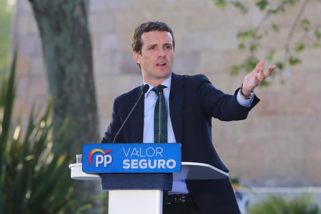 Pablo Casado clausura un acto del Partido Popular en Madrid