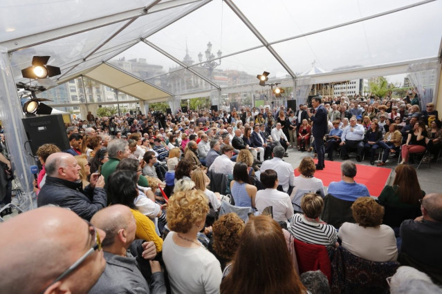 Pedro Sánchez, en San Sebastián