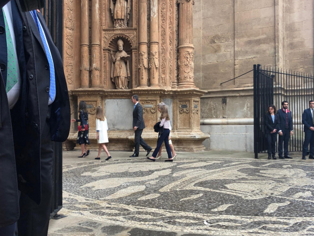 La Familia Real asiste a la misa de Pascua en la Catedral de Palma de Mallorca