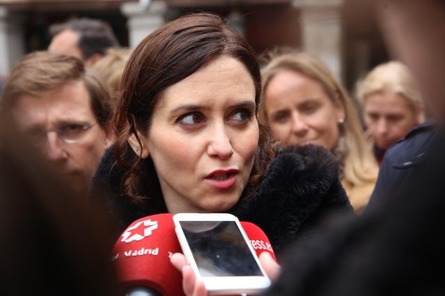 Candidatos del Partido Popular a la Presidencia de la Comunidad de Madrid y a la Alcaldía de Madrid atienden a los medios de comunicación en Madrid
