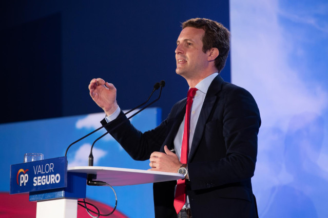 Pablo Casado acude a un mitin en Barcelona