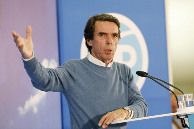 José María Aznar participa en un acto público del PP en Albacete