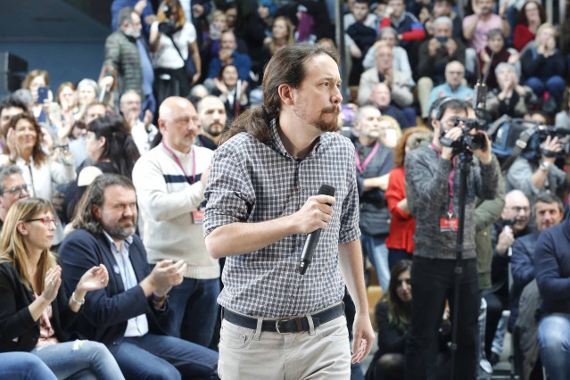 VÍDEO: 28A.- Iglesias dice que votar a Unidas Podemos vale doble porque frena a la derecha e impulsa medidas sociales