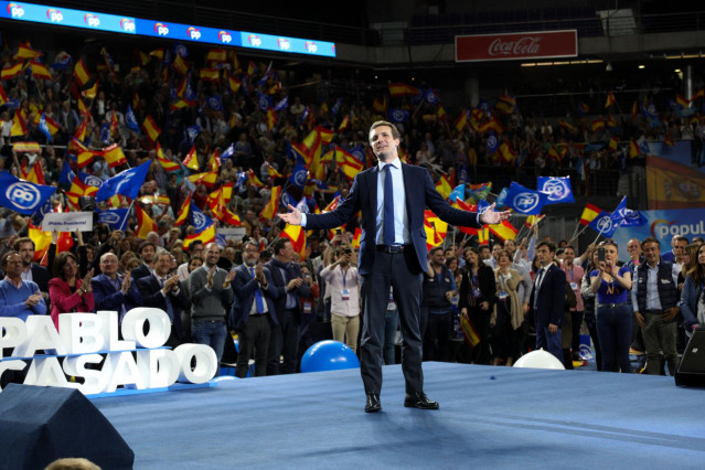 Mitin de cierre de campaña del Partido Popular en Wizink Center, Madrid.