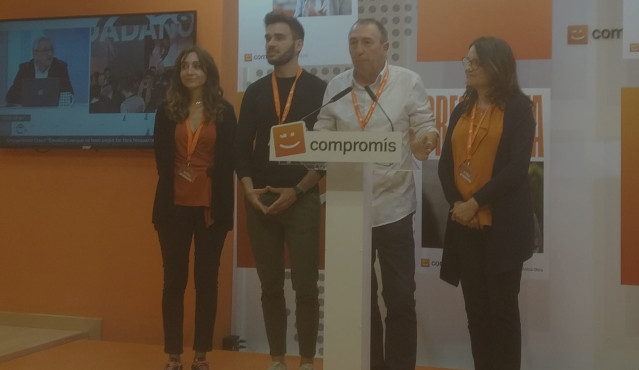 Baldoví (Compromís) admite que no es el resultado esperado pero confía en ser 