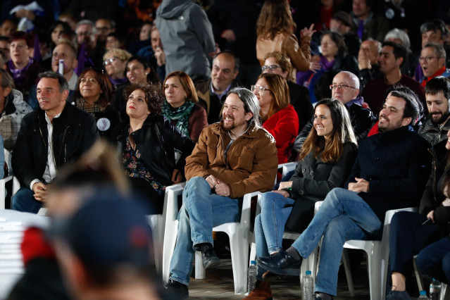 Acto de cierre de campaña de Unidas Podemos en el Auditorio del Parque Lineal del Manzanares, Madrid