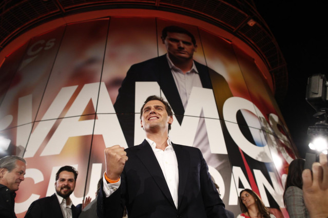 Elecciones generales 28A 2019. Seguimiento de resultados en la sede de Ciudadanos