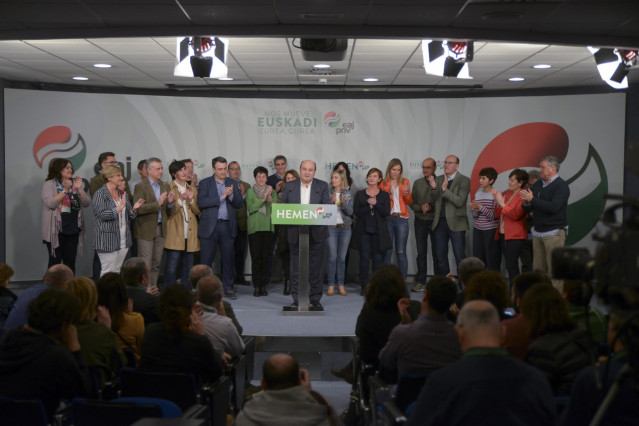 Elecciones generales 28A 2019. Seguimiento de resultados en la sede del PNV