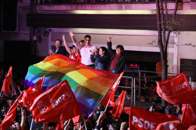 Elecciones generales 28A 2019. Seguimiento de resultados en la sede del PSOE
