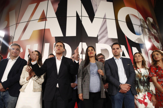 Elecciones generales 28A 2019. Seguimiento de resultados en la sede de Ciudadanos