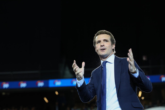Mitin de cierre de campaña del Partido Popular en Wizink Center, Madrid.