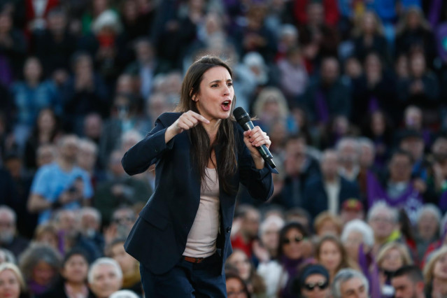 Acto de cierre de campaña de Unidas Podemos en el Auditorio del Parque Lineal del Manzanares, Madrid