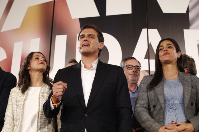 Elecciones generales 28A 2019. Seguimiento de resultados en la sede de Ciudadanos