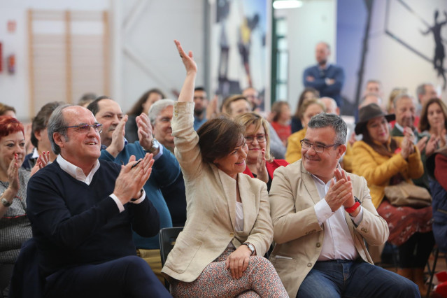 Acto del PSOE en Arganda del Rey (Madrid) con la participación de la vicepresidenta del Gobierno, Carmen Calvo