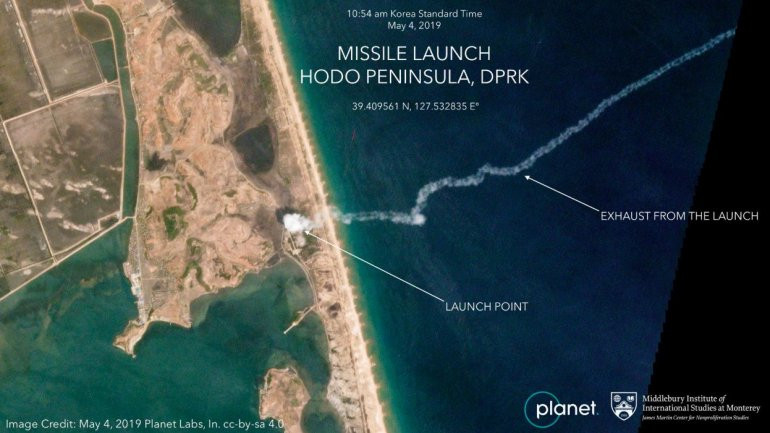 Imagen de lo que podru00eda ser el primer test norcoreano con un misil