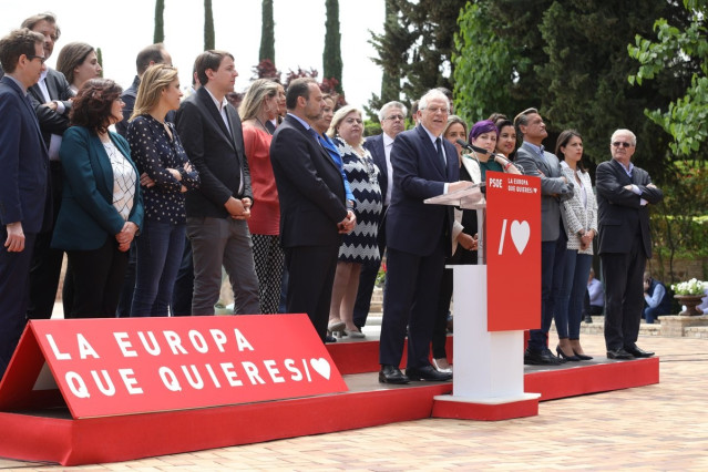 Presentación de los candidatos del PSOE a eurodiputados