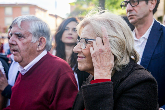 Apertura de campaña de Más Madrid en la Plaza de la Asociación de Orcasitas en Madrid