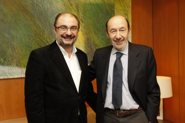 Javier Lambán y Alfredo Pérez Rubalcaba