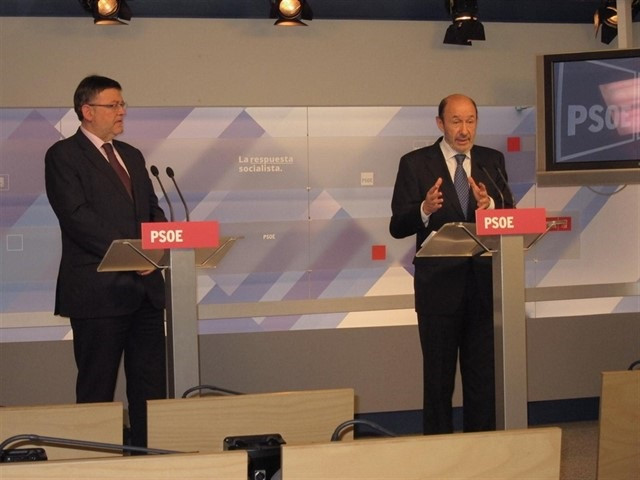 Puig lamenta el estado de Rubalcaba y confía en que 