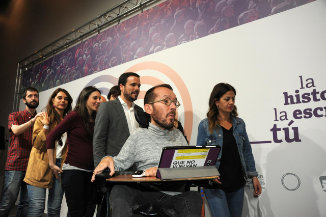 Elecciones generales 28A 2019. Seguimiento de resultados de Unidas Podemos en el Teatro Goya