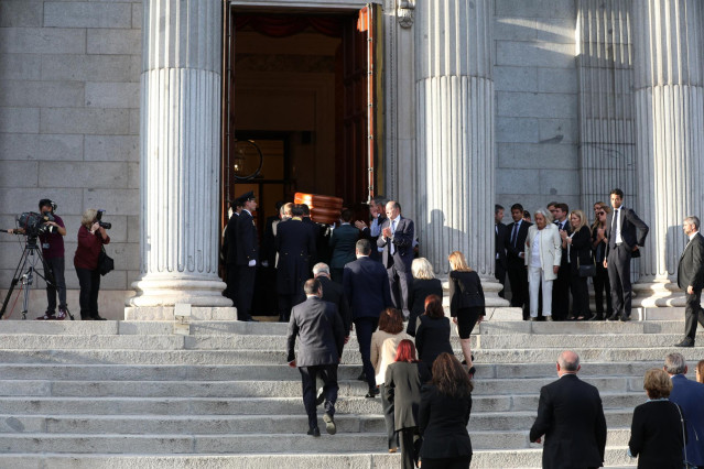 Capilla ardiente de Alfredo Pérez Rubalcaba en el Congreso de los Diputados en Madrid