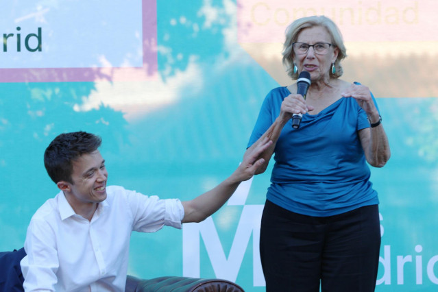 Carmena y Errejón en un acto de Más Madrid
