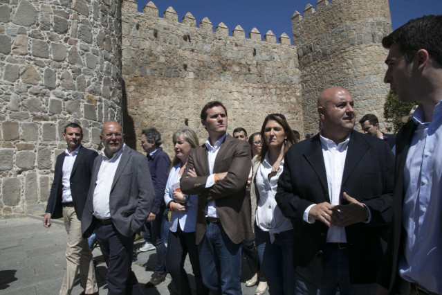El presidente de Ciudadanos, Albert Rivera, visita Ávila