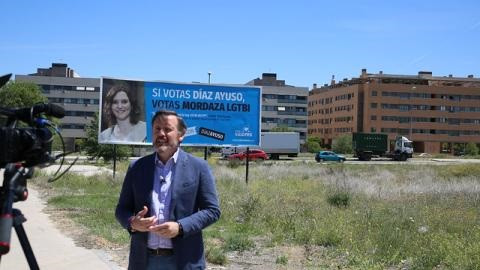 26M.- Hazte Oír Entra En Campaña Y Coloca 15 Vallas En La Región Con Frases De Ayuso Sobre El Aborto Y La Ley Lgtbi