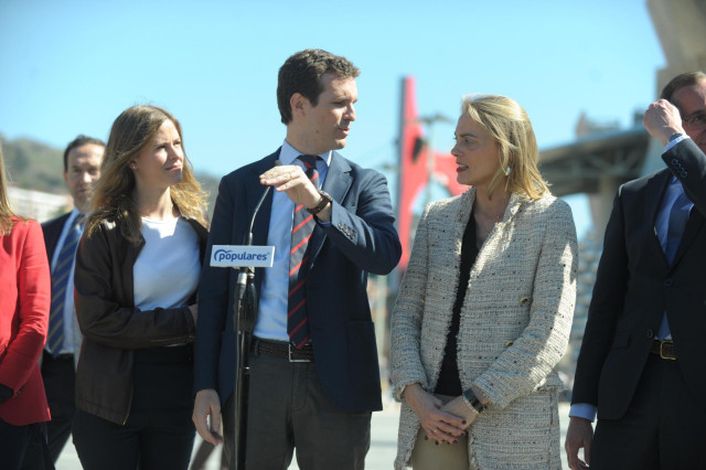 El presidente del Partido Popular, Pablo Casado, visita Bilbao