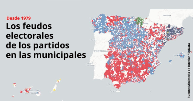 EpData.- Feudos electorales de los partidos en las elecciones municipales, en datos y gráficos