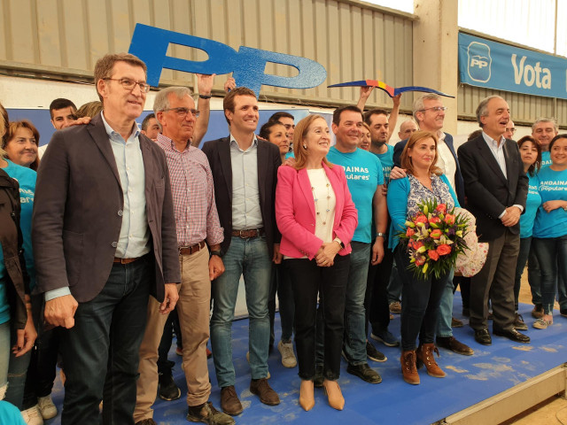 Acto del PP en Nigrán con Alberto Núñez  Feijóo, Ana Pastor y Pablo Casado