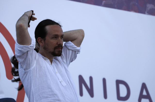 El secretario general de Podemos, Pablo Iglesias, participa en un encuentro de Unidas Podemos con candidatos autonómicos y municipales en Palma de Mallorca