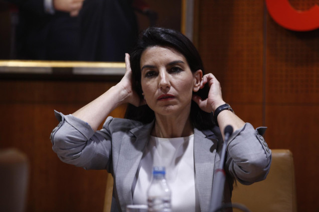 La candidata de VOX a la Presidencia de la Comunidad de Madrid, Rocío Monasterio, se reúne con el presidente de la patronal madrileña CEIM, Juan Pablo Lázaro