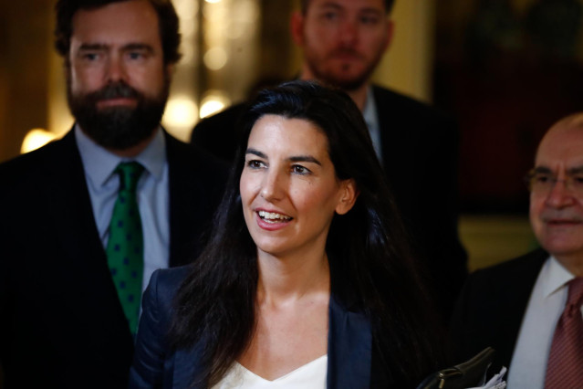 La candidata de VOX a la Presidencia de la Comunidad de Madrid, Rocío Monasterio, protagoniza un Desayuno informativo de Fórum Europa