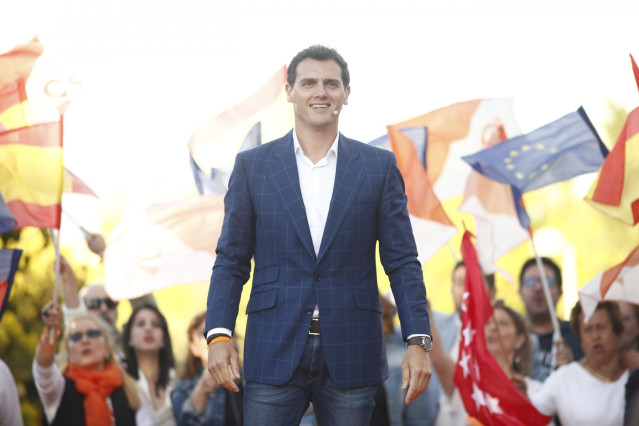 Cierre de campaña de Ciudadanos en el Parque Alfredo Kraus en Madrid