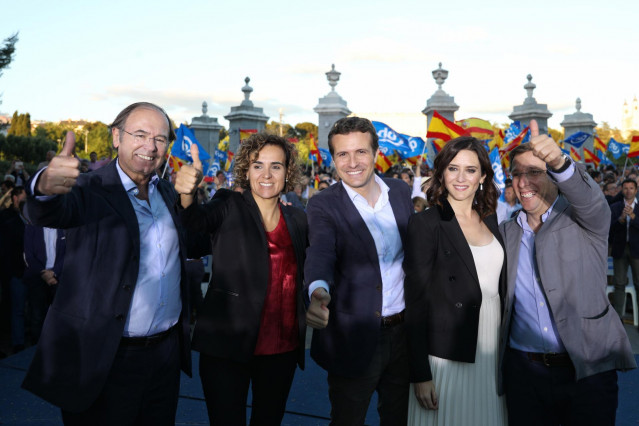 Acto de cierre de campaña del Partido Popular en la Casa de Campo en Madrid