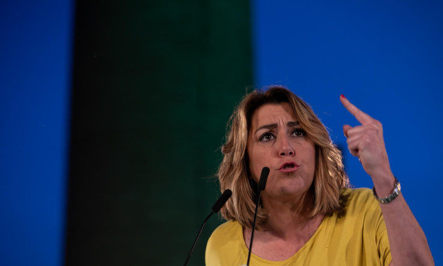 Susana Díaz, interviene en el acto del cierre de campaña.