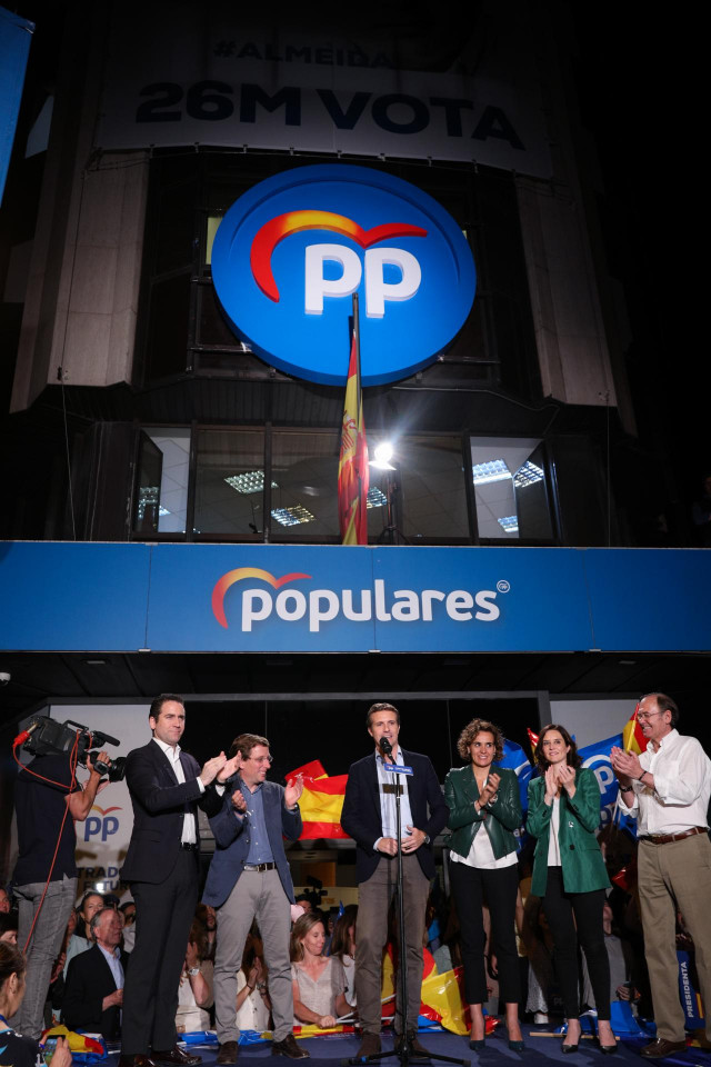 Elecciones 26M 2019. Seguimiento de resultados del PP en Madrid