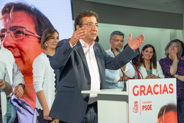 Elecciones 26M 2019. Seguimiento de resultados del PSOE en Extremadura