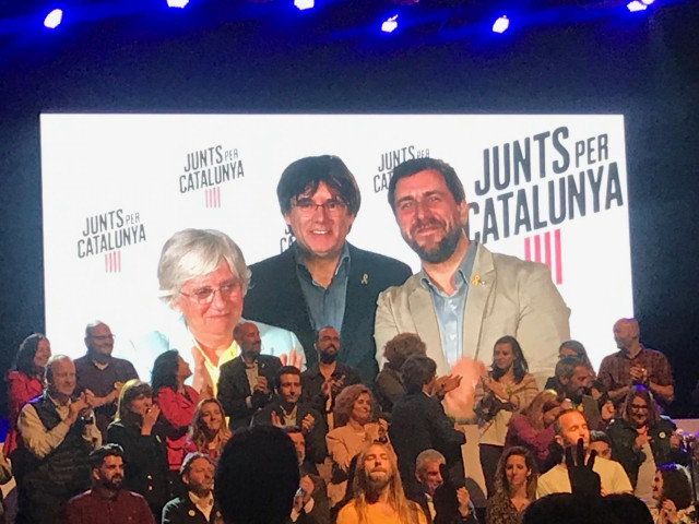 26M-E.- Puigdemont gana las europeas en Cataluña, los socialistas escalan a segunda fuerza y ERC cae a tercera posición