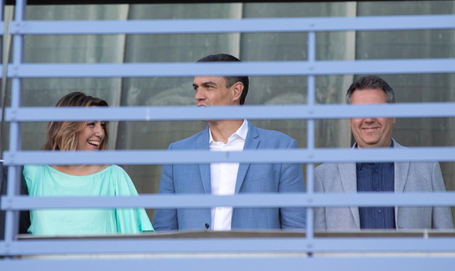 Pedro Sánchez interviene en un acto de campaña en Sevilla