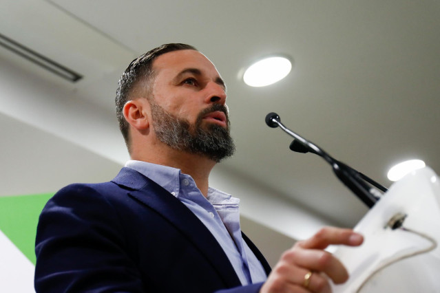 Rueda de prensa de Santiago Abascal sobre los resultados electorales del 26M y su postura ante posibles pactos políticos