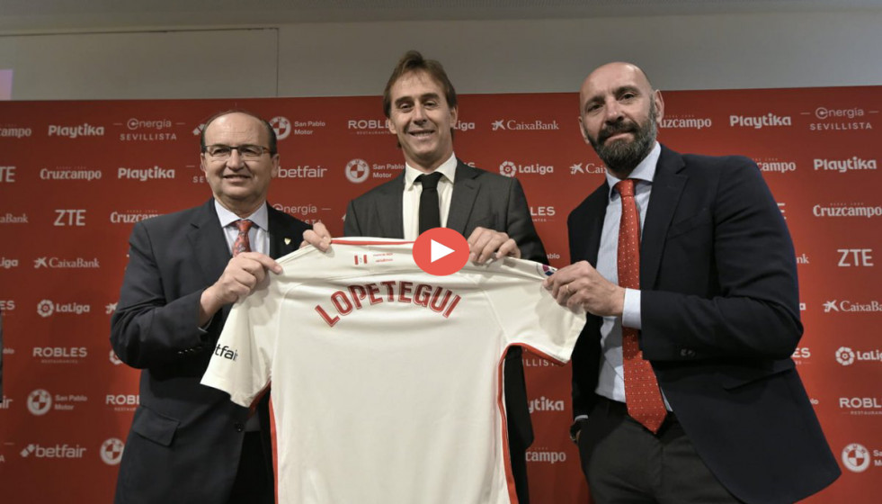 El Sevilla FC presenta a Julen Lopetegui como nuevo entrenador video