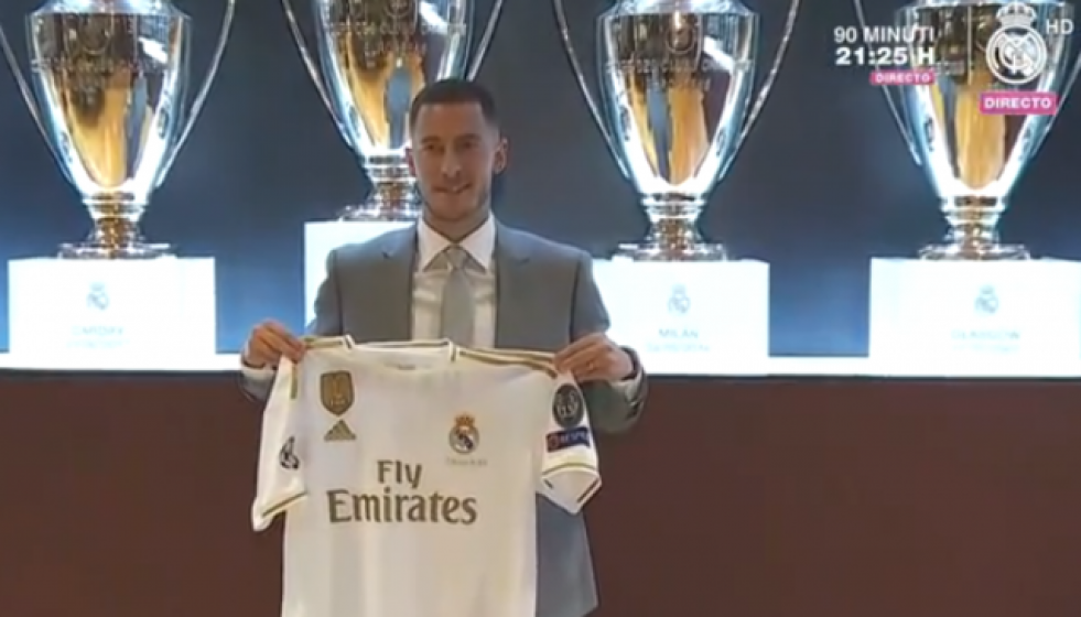 HazardpresentadooficialmentecomojugadordelRealMadrid