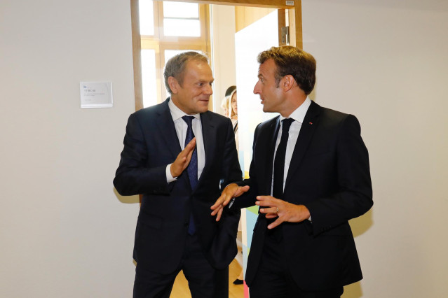 Donald Tusk y Emmanuel Macron