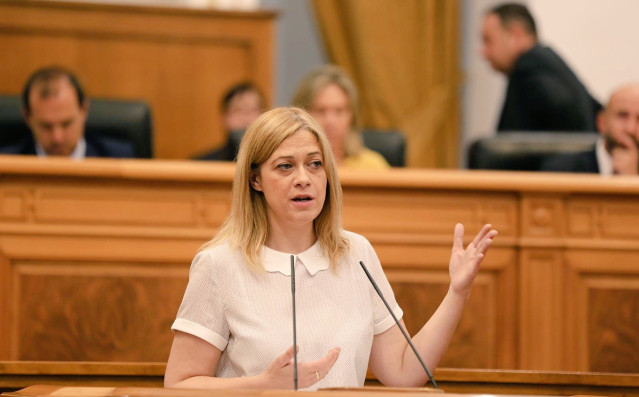 La portavoz de Ciudadanos en las Cortes, Carmen Picazo, en el debate de investidura