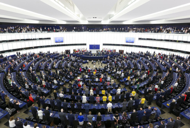 Vista general del pleno de la Eurocámara