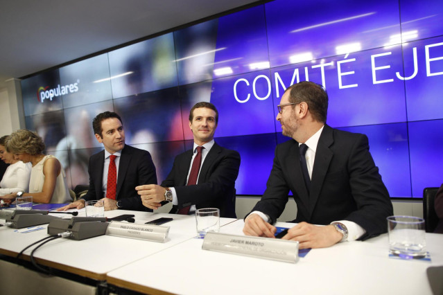 Teodoro García Egea, Pablo Casado i Javier Maroto