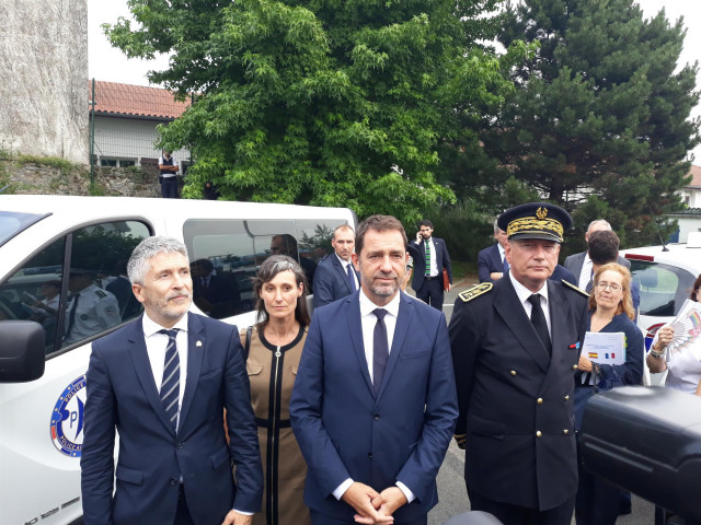 El ministro de Interior Fernando Grande Marlaska y su homólogo francés Christophe Castaner
