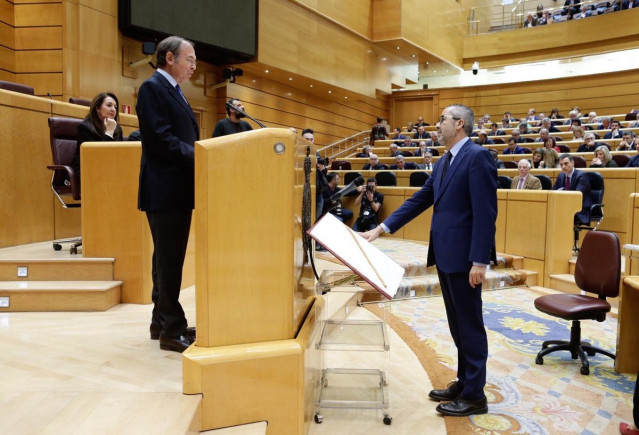 José Muñoz. El día de su toma de posesión como senador por la comunidad andaluza
